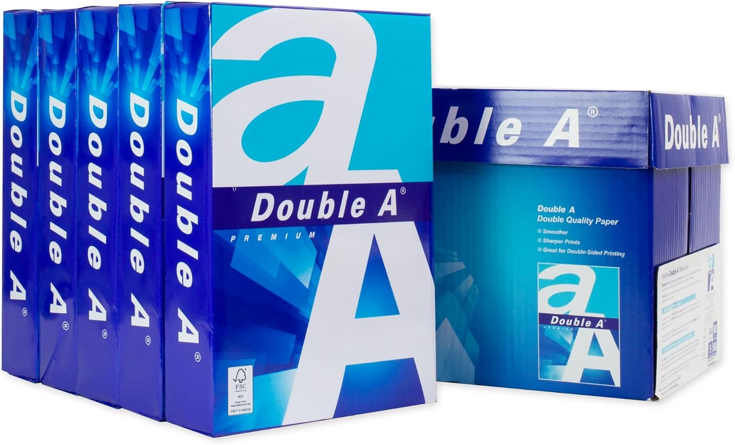 A4 Printing Paper - 80gsm - 5 Reams - Double A