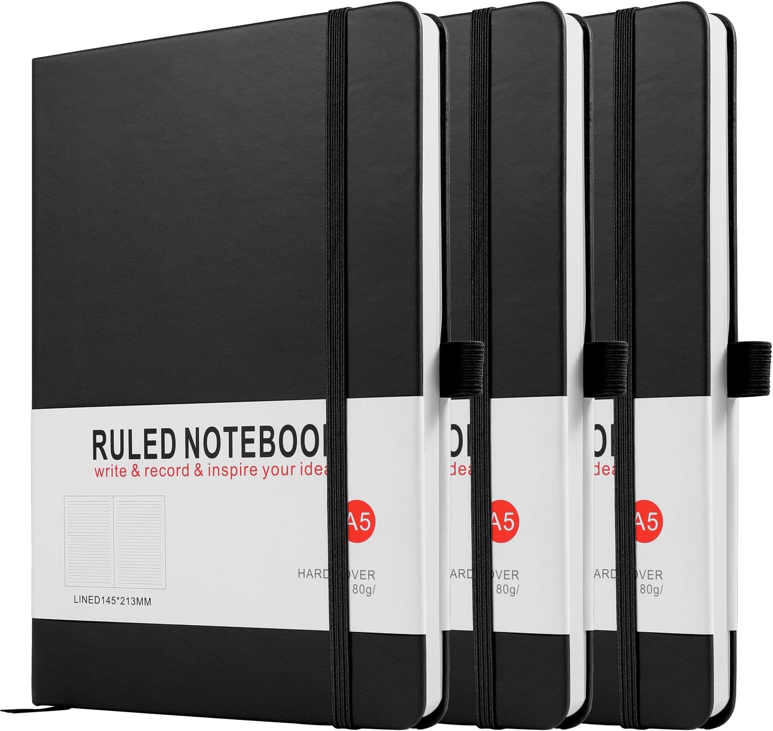 A5 Notebook - 200 Pages - Hard Cover - Ruled