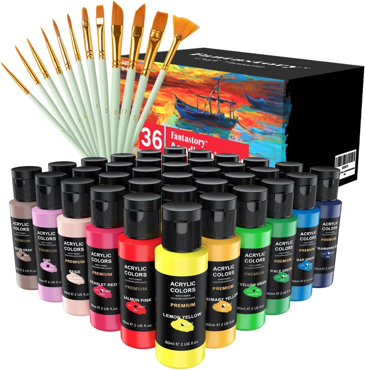 Acrylic Paint Set - 36 Colors