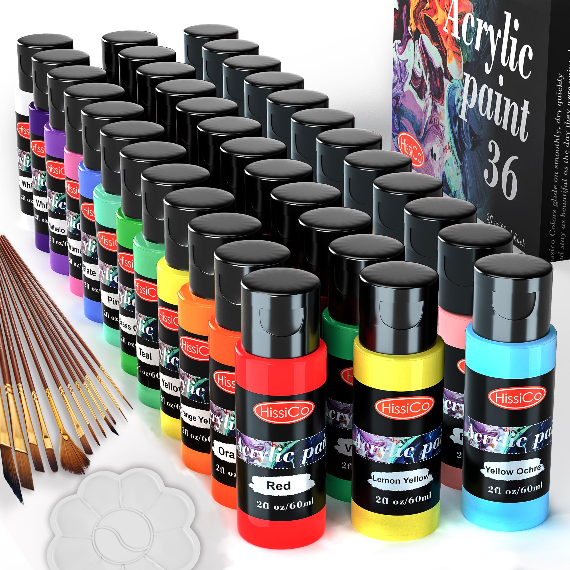 Acrylic Paint Set - 36 Colors