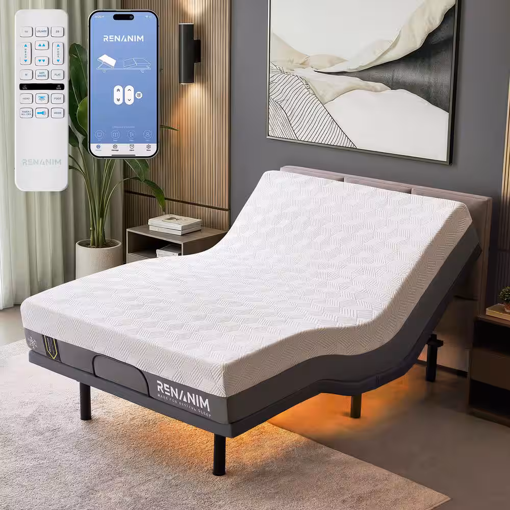 Adjustable Bed Base - Double 10 inch Cooling
