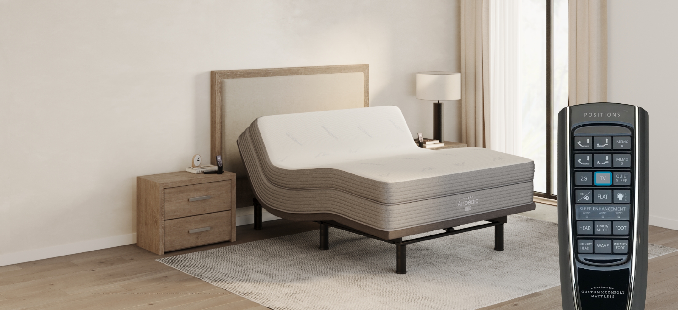 Adjustable Bed Base - Double 10 inch Hypoallergenic