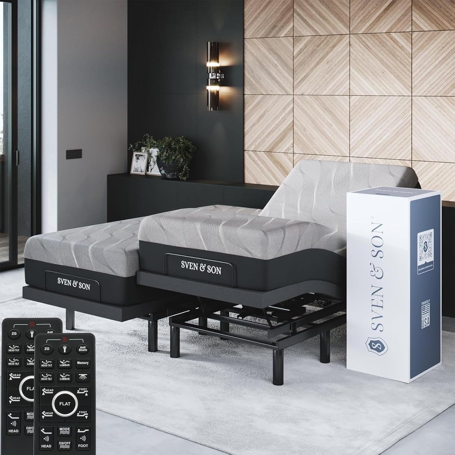 Adjustable Bed Base - King 12 inch Firm Support