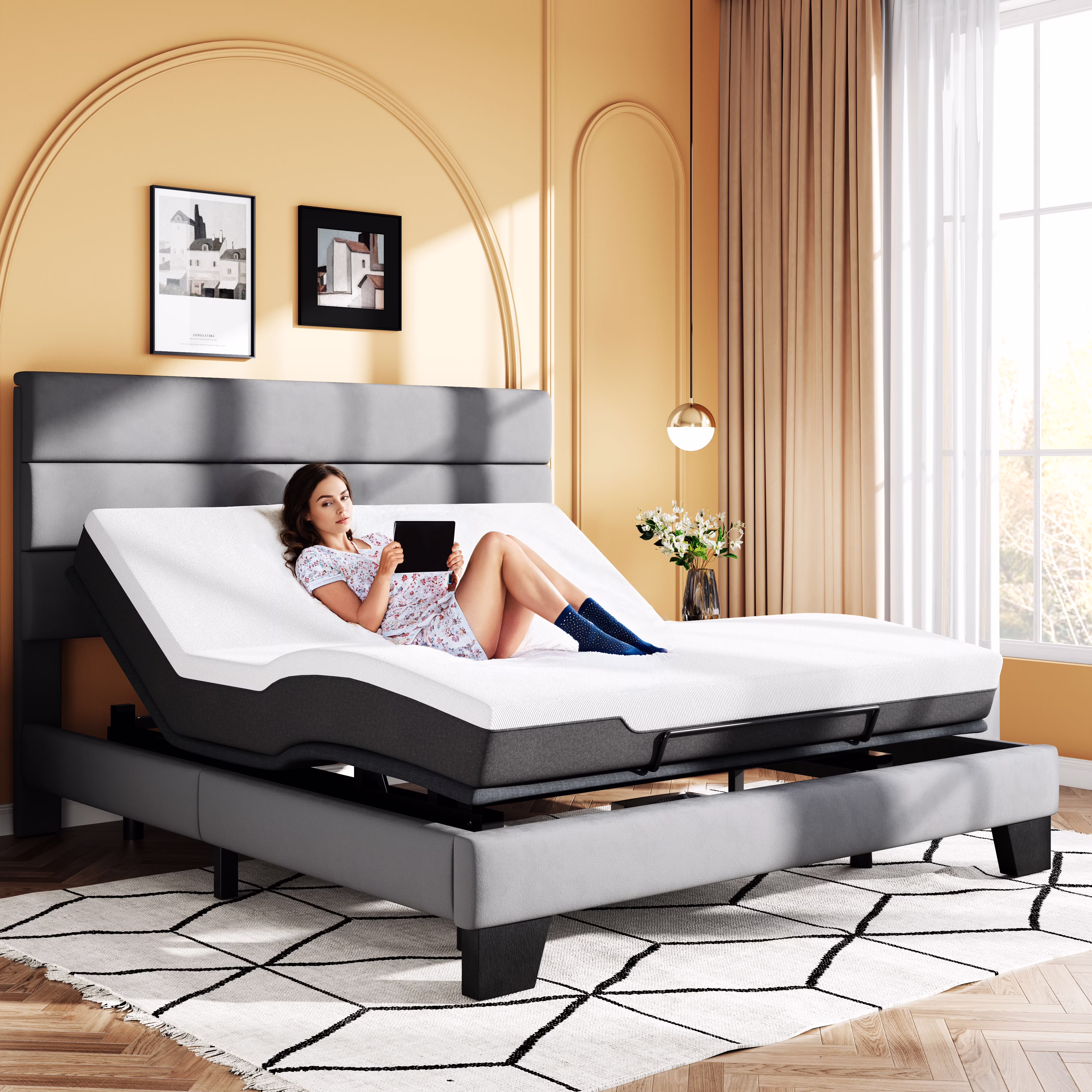 Adjustable Bed Base - King 8 inch Plush