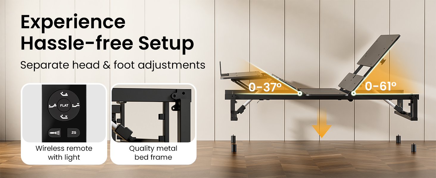 Adjustable Bed Base - Queen 6 inch Eco-friendly