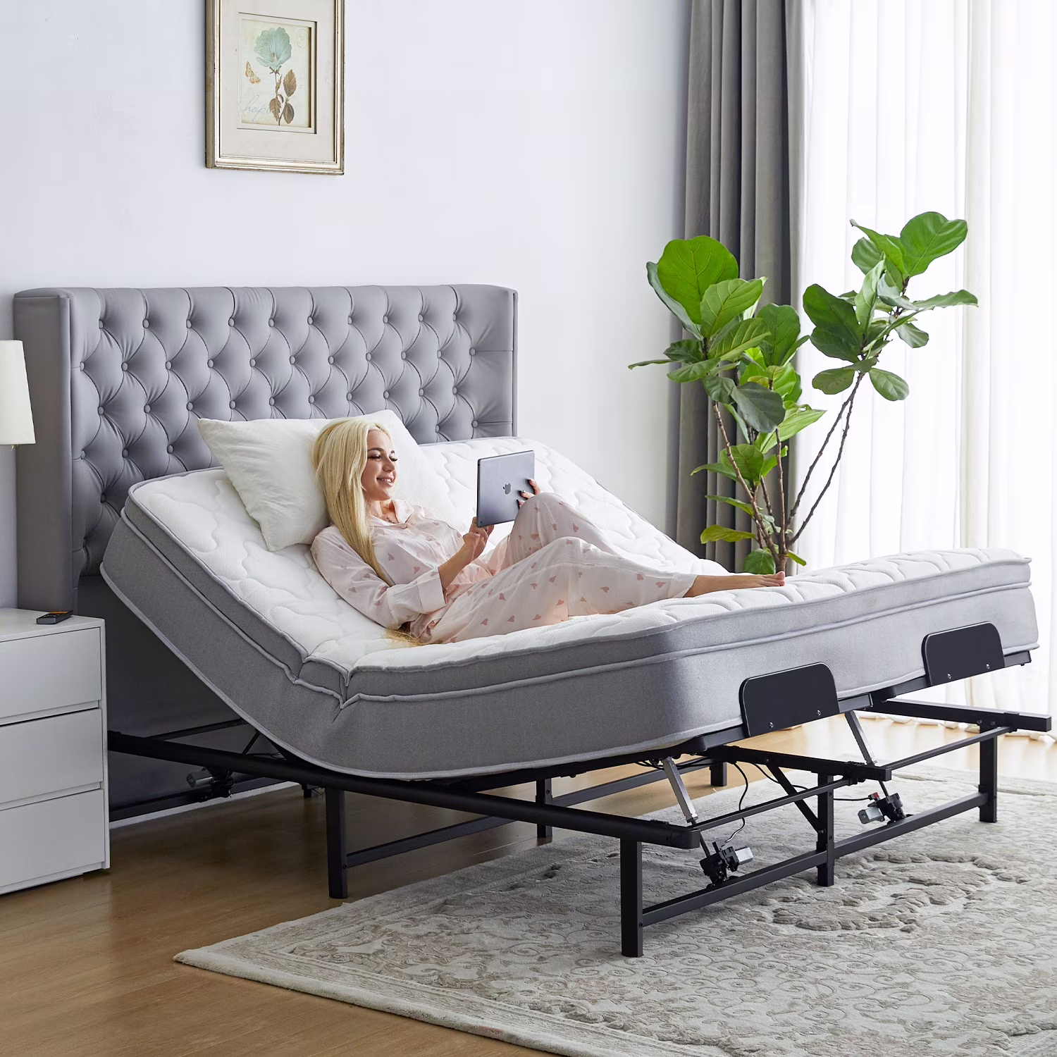 Adjustable Bed Base - Queen 6 inch Firm Support