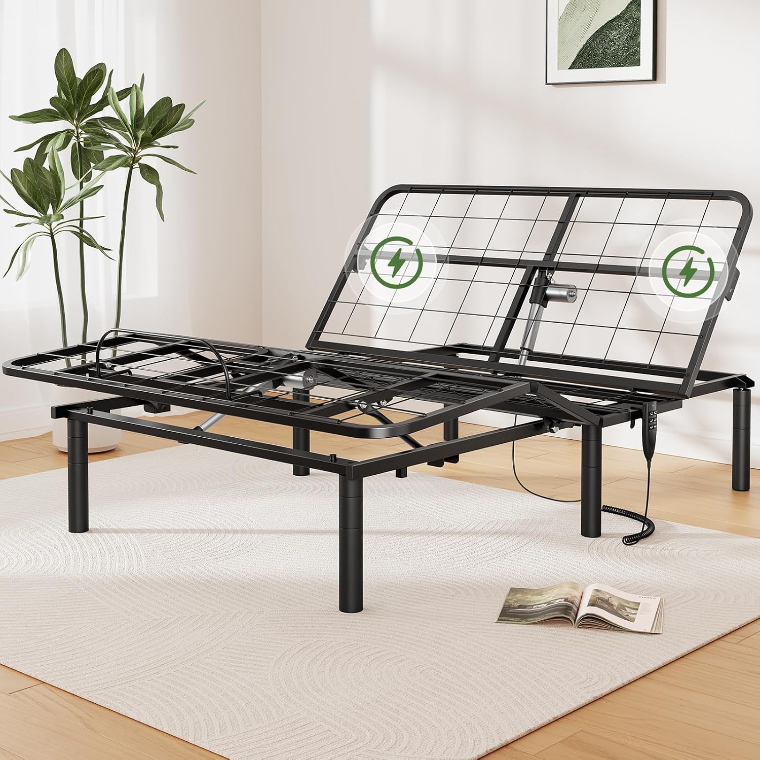 Adjustable Bed Base - Queen 8 inch Firm Support
