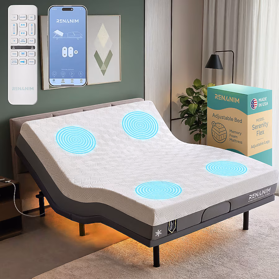 Adjustable Bed Base - Single 14 inch Cooling