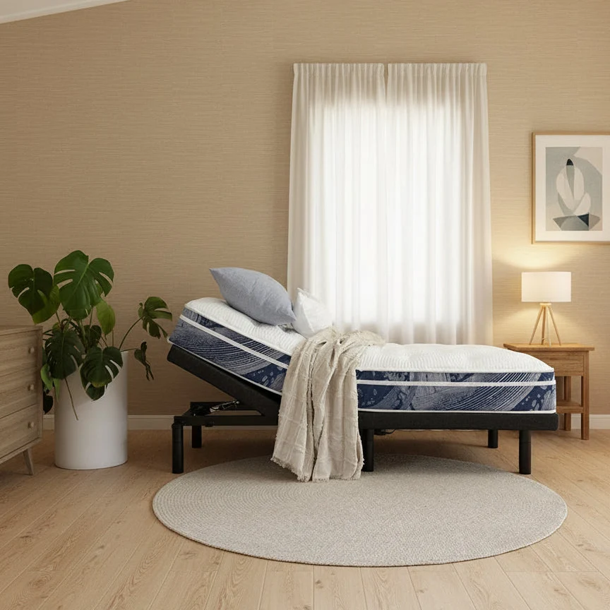 Adjustable Bed Base - Single 14 inch Hypoallergenic
