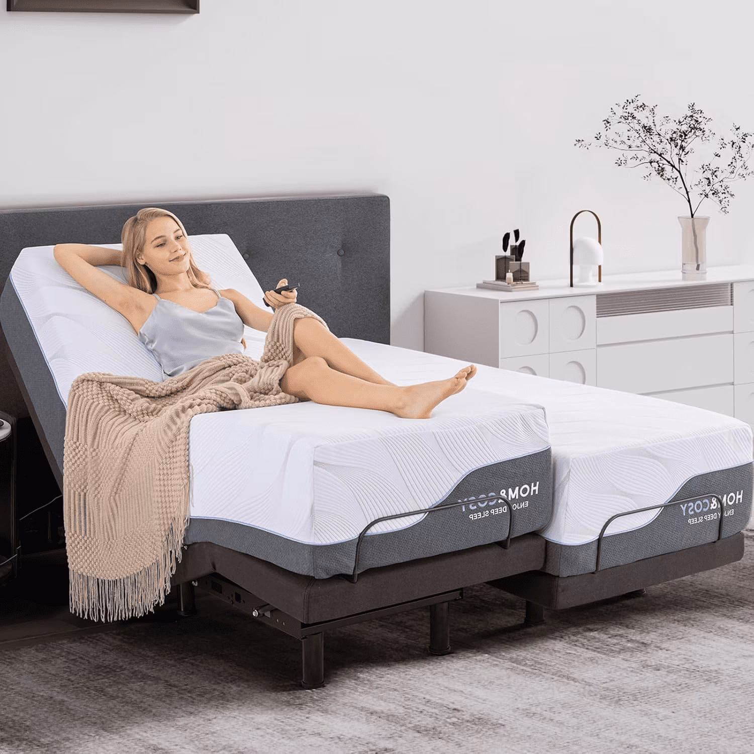 Adjustable Bed Base - Twin XL 10 inch Medium Firm