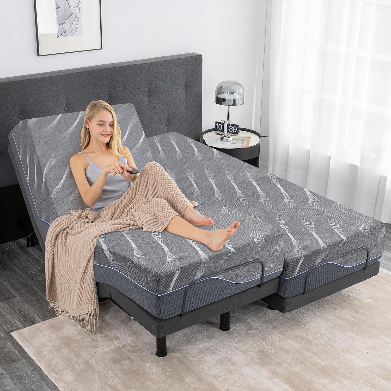 Adjustable Bed Base - Twin XL 12 inch Medium Firm