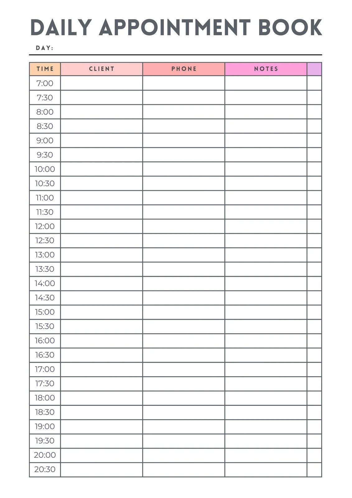 Appointment Book