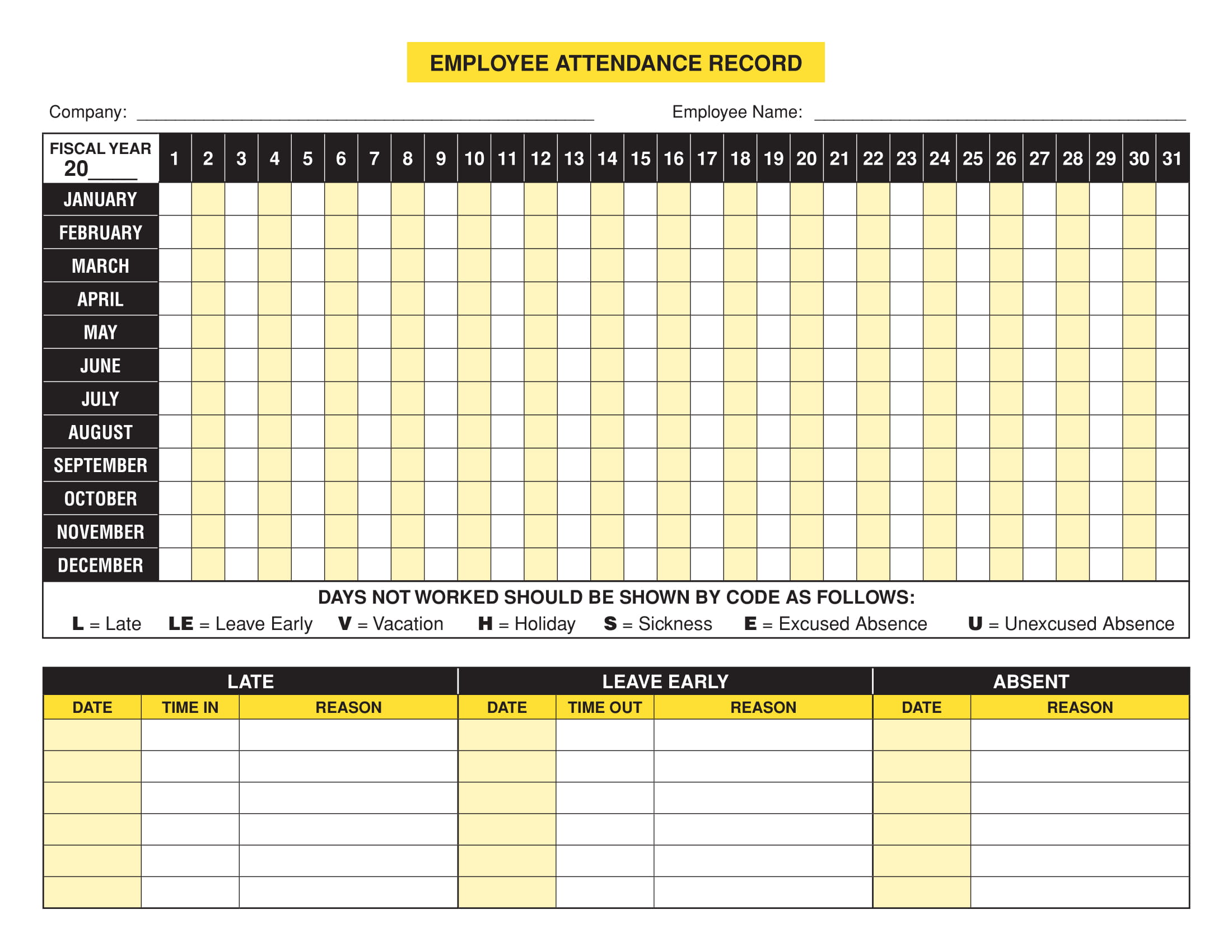 Attendance Register