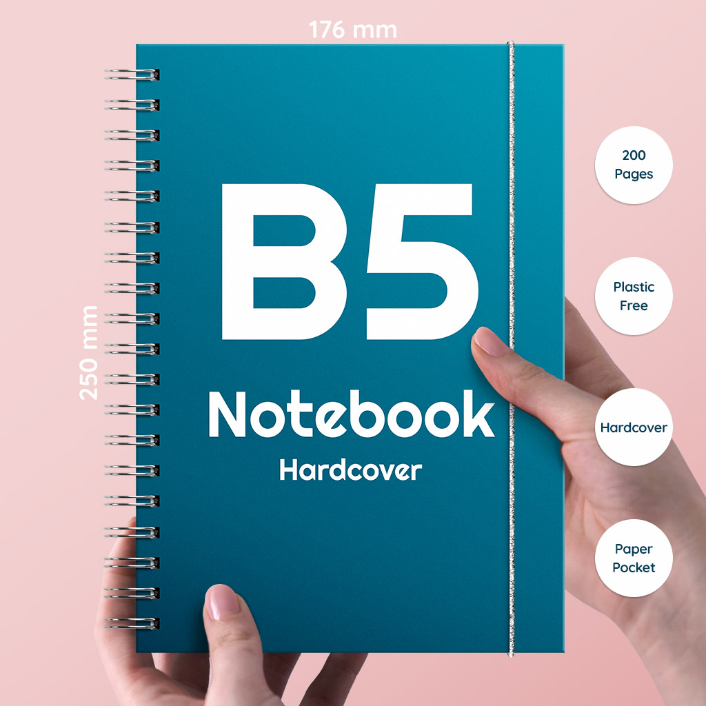 B5 Notebook - 200 Pages - Hard Cover