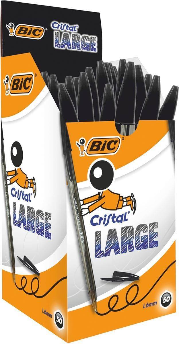 BIC Cristal Ballpoint Pen - Black - 50 Pack