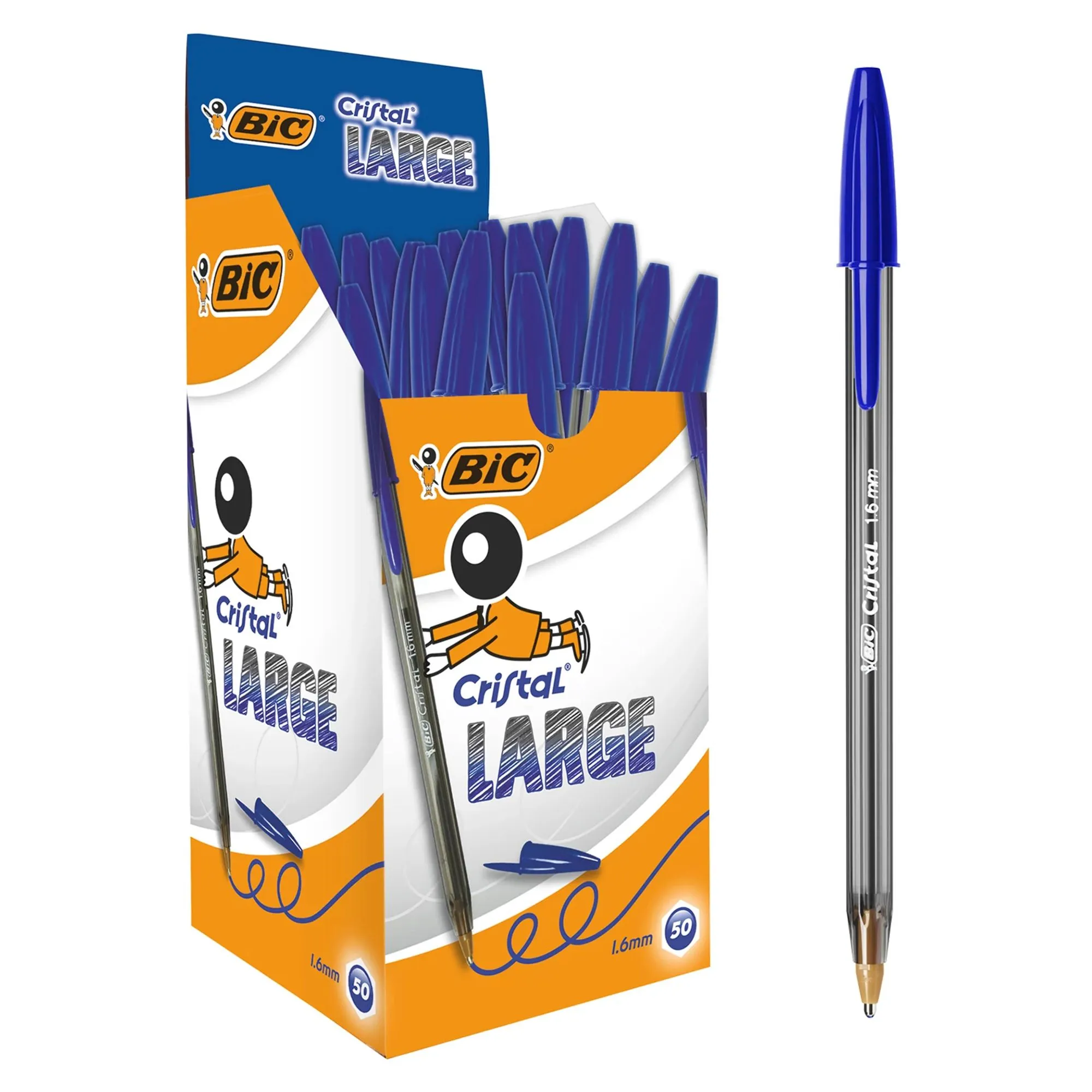 BIC Cristal Ballpoint Pen - Blue - 50 Pack