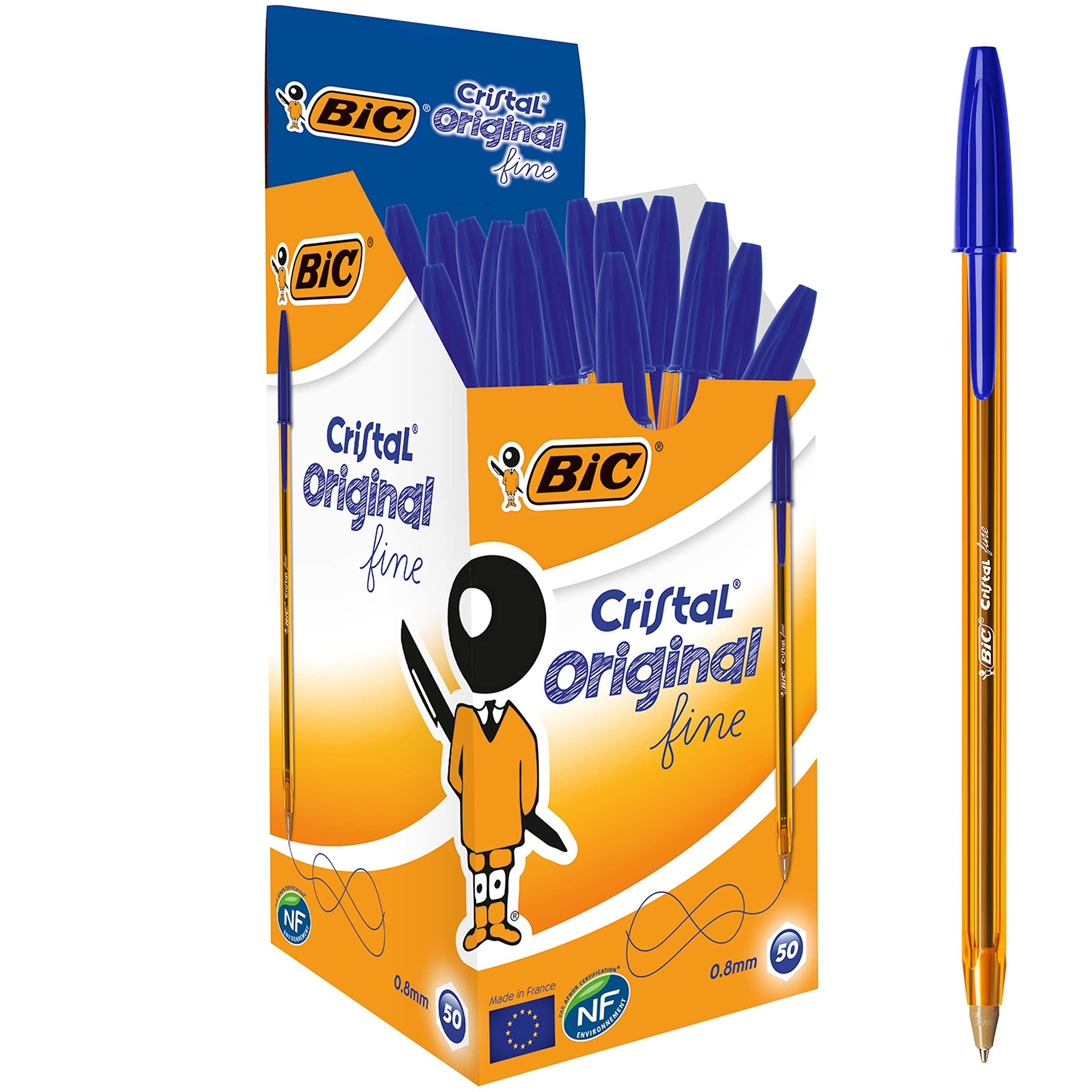 BIC Cristal Ballpoint Pen - Blue - 50 Pack