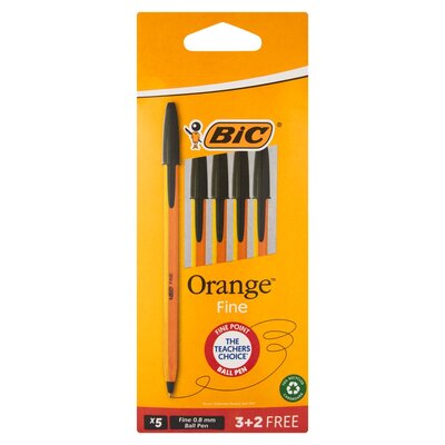 BIC Orange Fine Point Pen - Black - 12 Pack