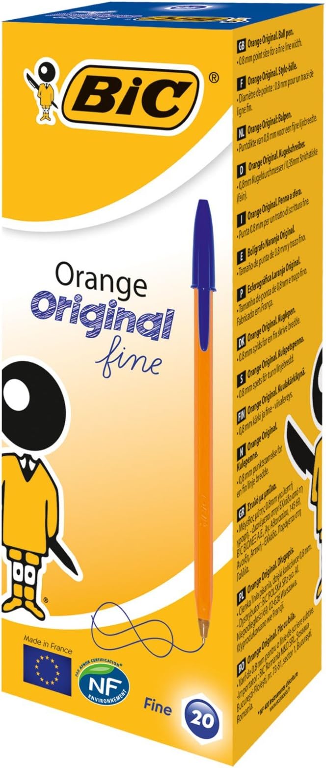 BIC Orange Fine Point Pen - Blue - 12 Pack