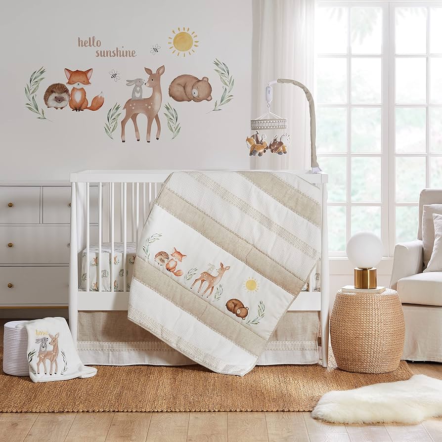 Baby Bedding Set - Crib - 7 Piece - Neutral