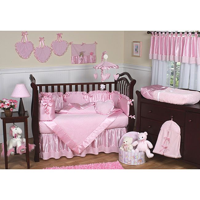 Baby Bedding Set - Crib - 7 Piece - Pink