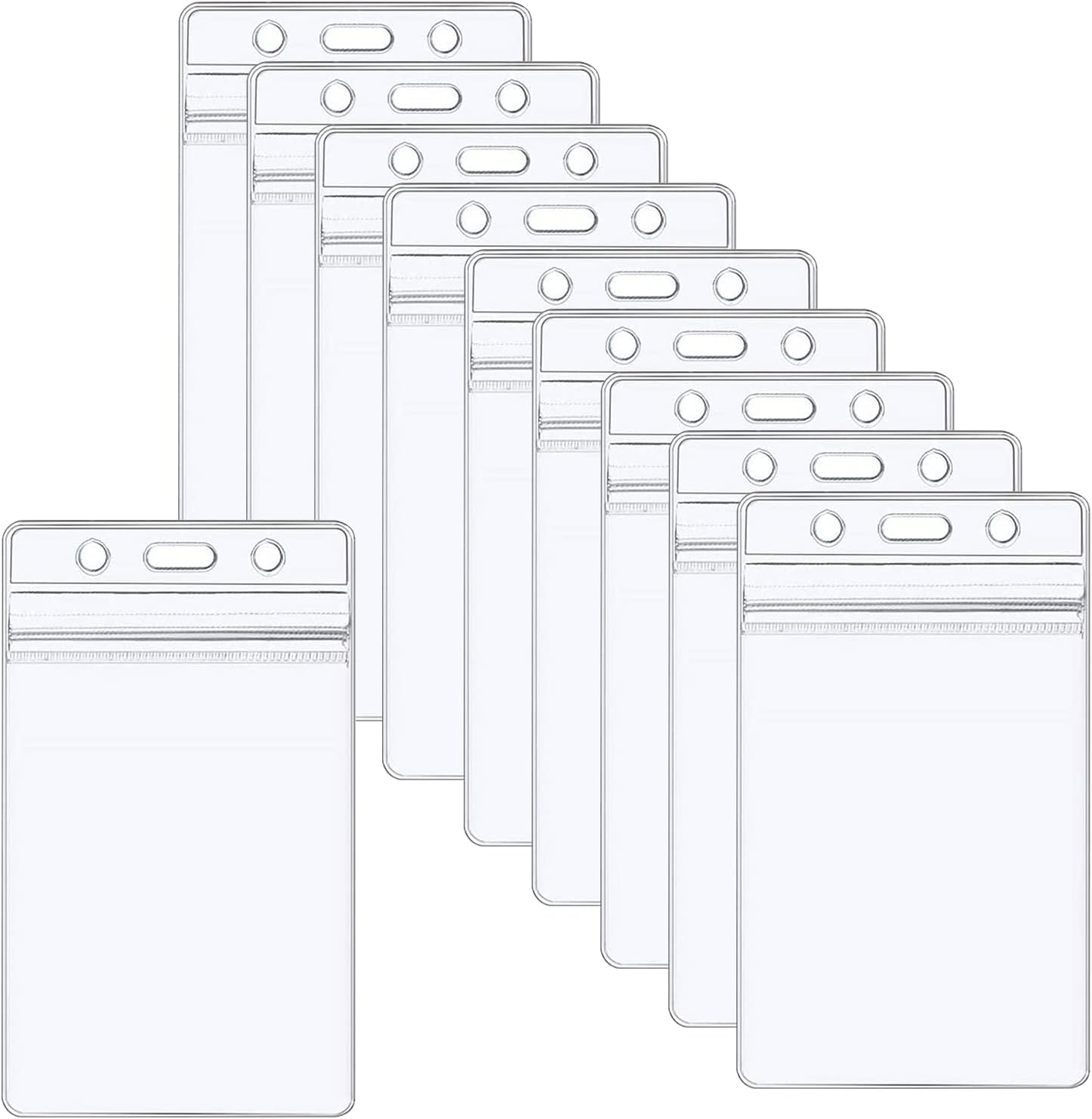 Badge Holder - ID Card - Vertical - 10 Pack