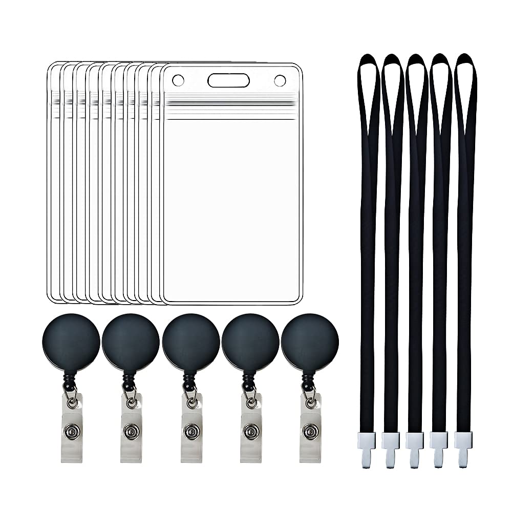 Badge Holder - ID Card - Vertical - 10 Pack