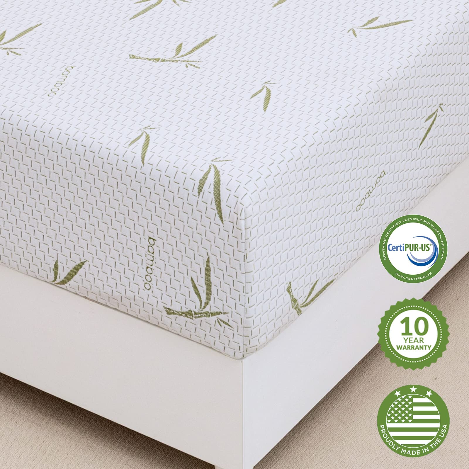 Bamboo Foam Mattress - King 10 inch Firm Support