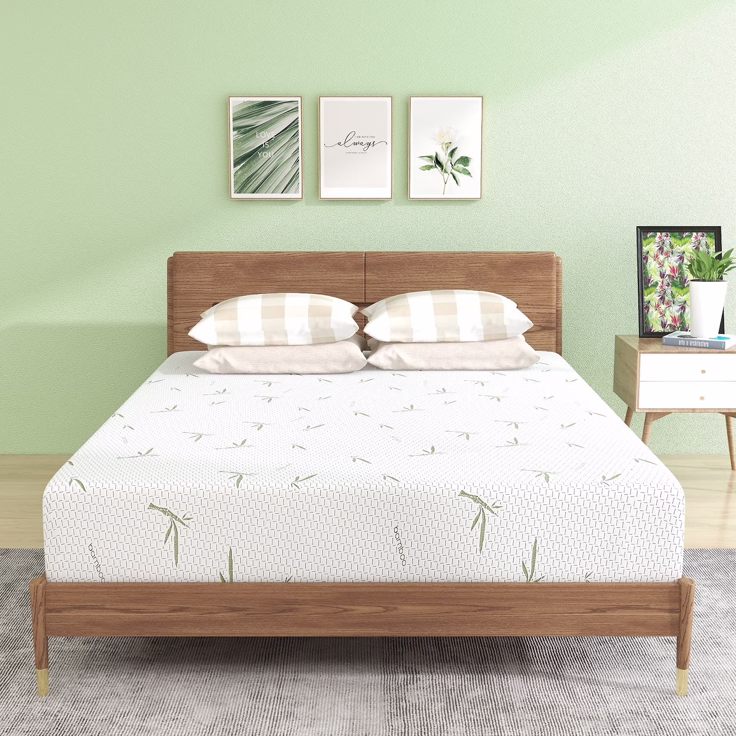 Bamboo Foam Mattress - Queen 10 inch Hypoallergenic