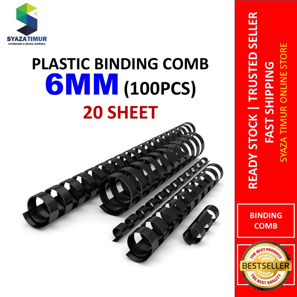 Binding Combs - 6mm - 100 Pack