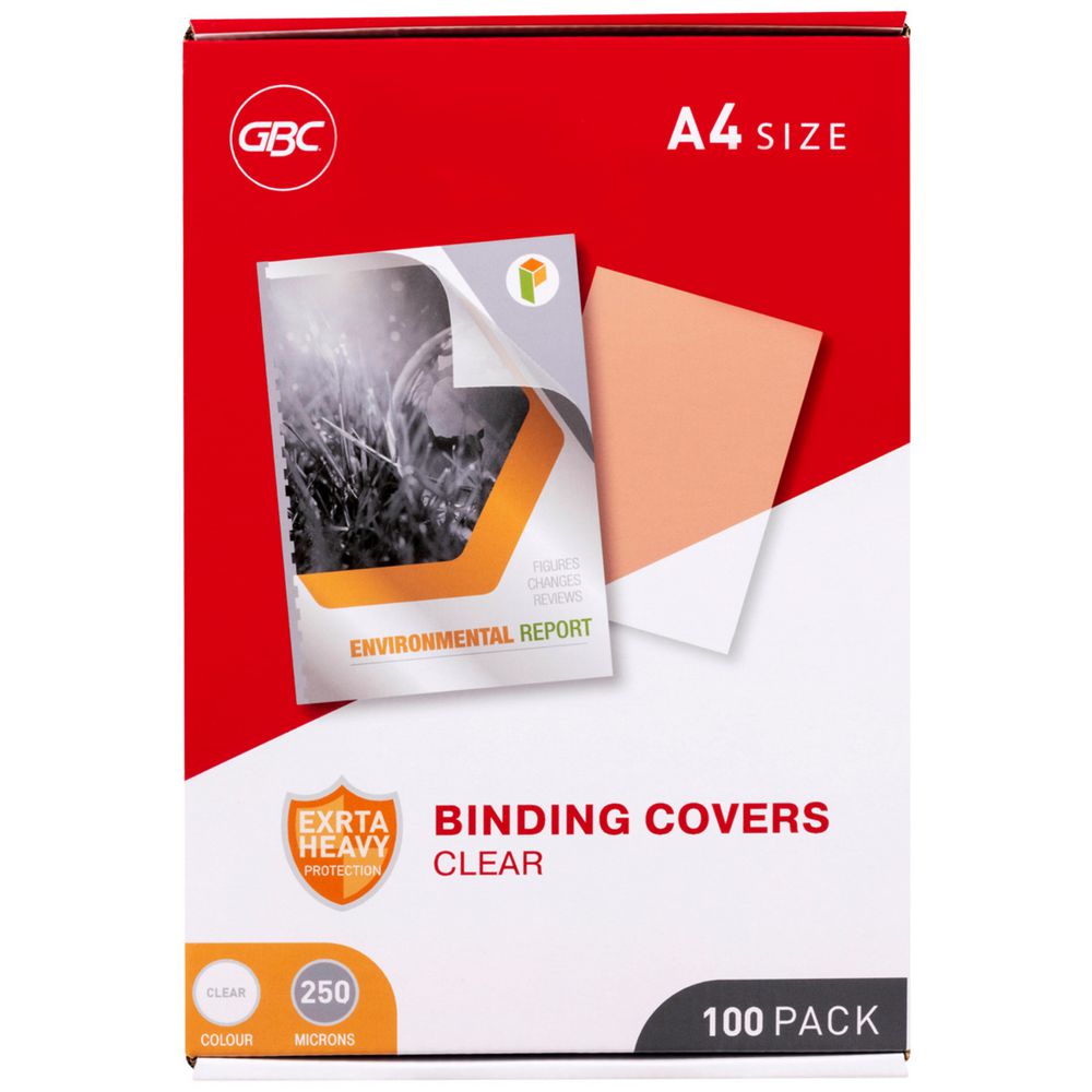 Binding Covers - A4 - Clear - 100 Pack