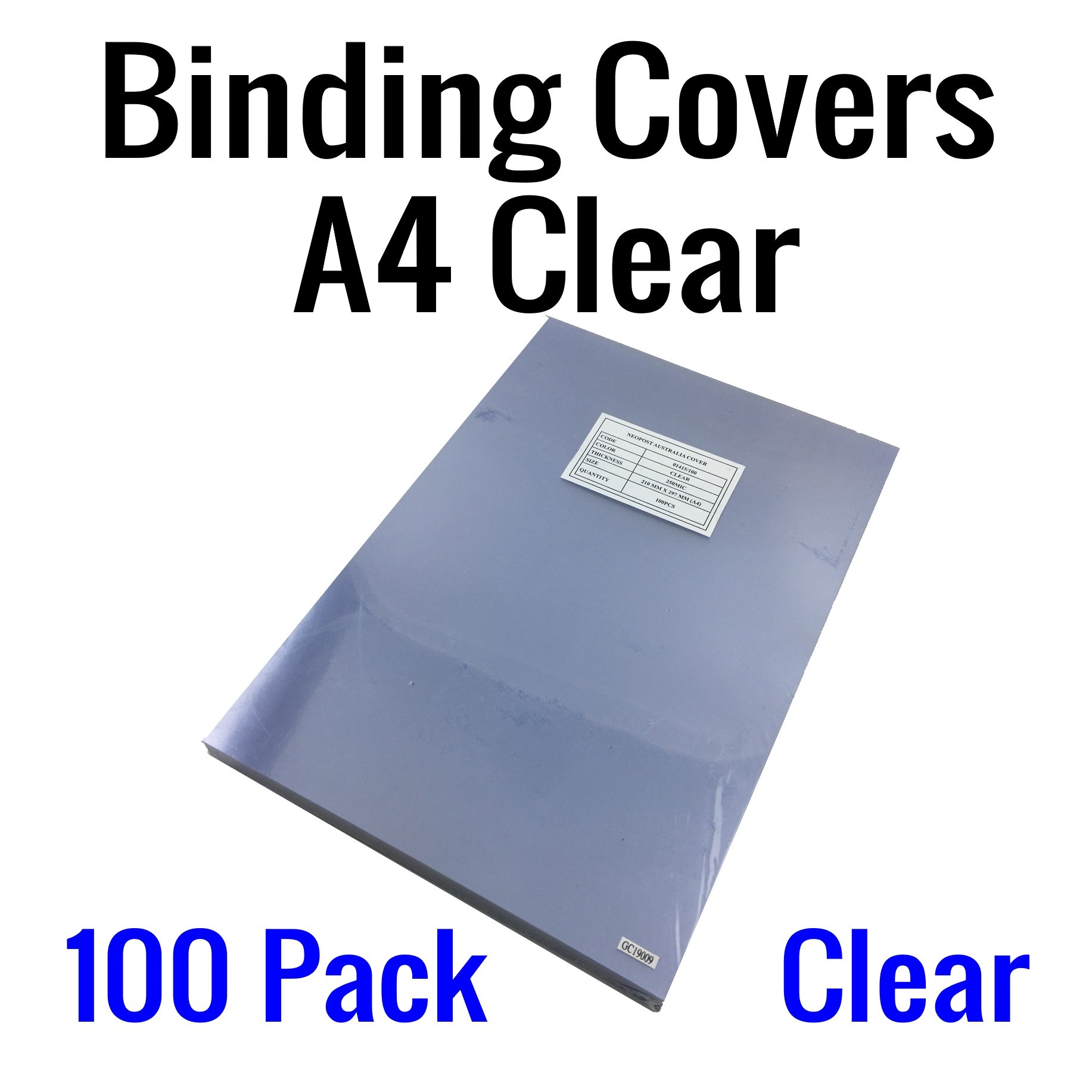 Binding Covers - A4 - Clear - 100 Pack