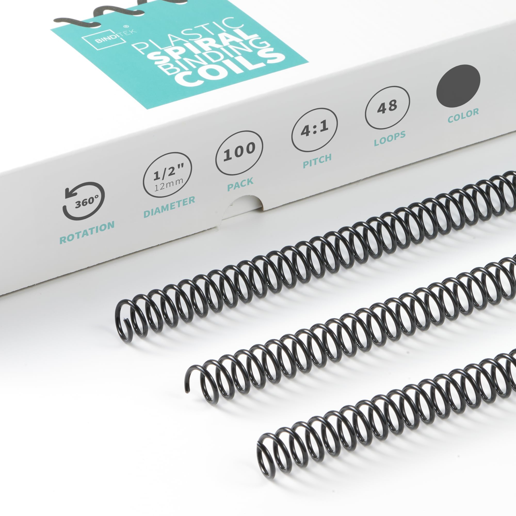 Binding Spirals - 12mm - 100 Pack