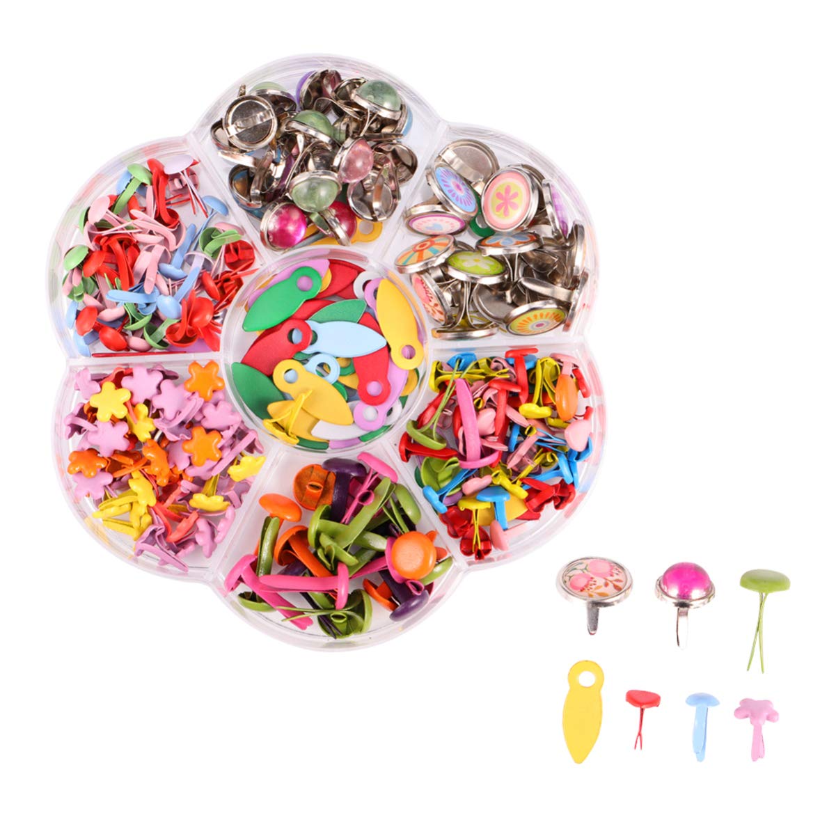 Brads - Metal - 100 Pack - Assorted