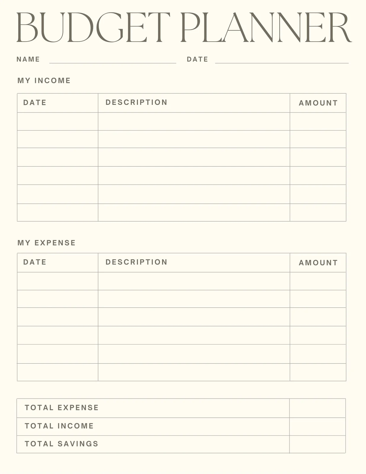 Budget Planner