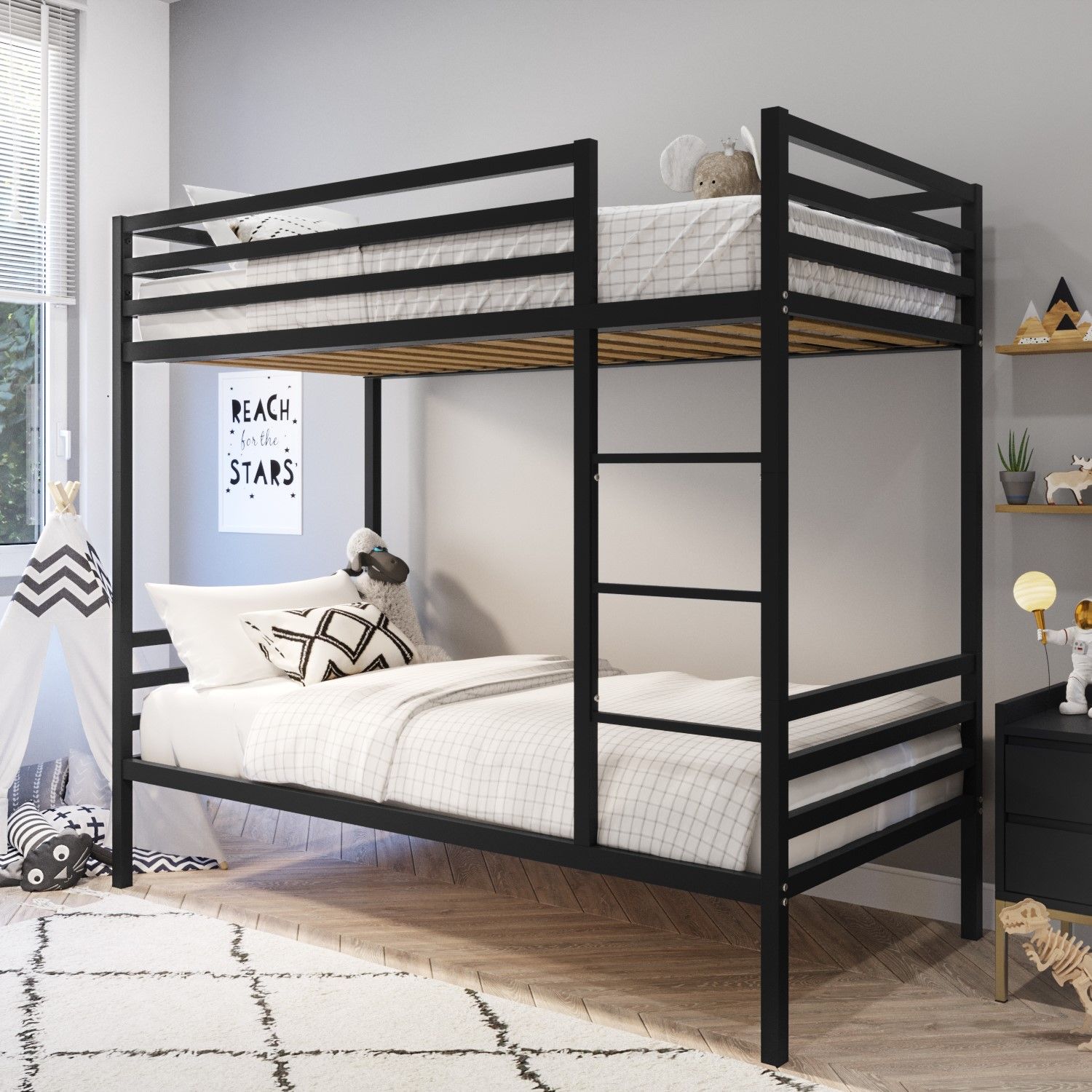 Bunk Bed - Metal - Black