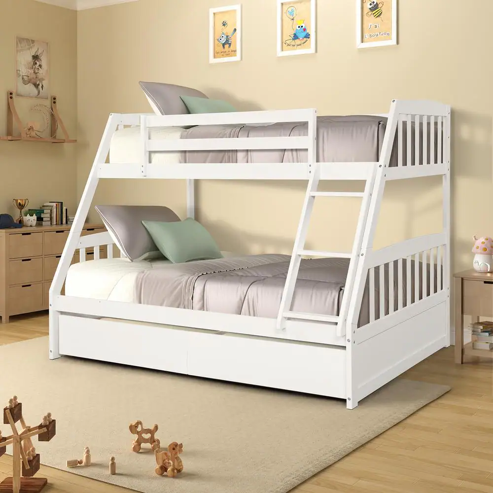 Bunk Bed - Wooden - White