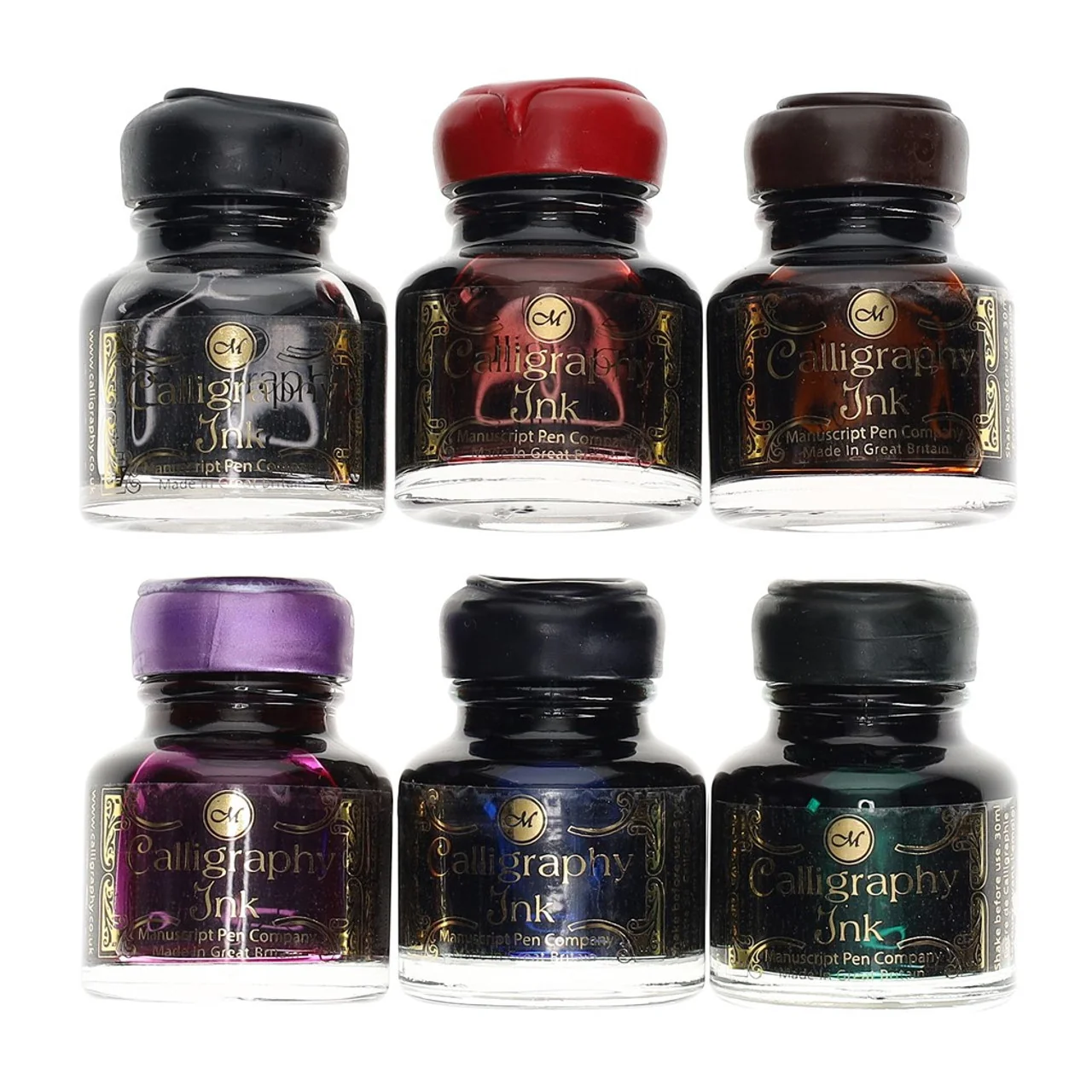 Calligraphy Ink - 30ml - Assorted - 6 Pack