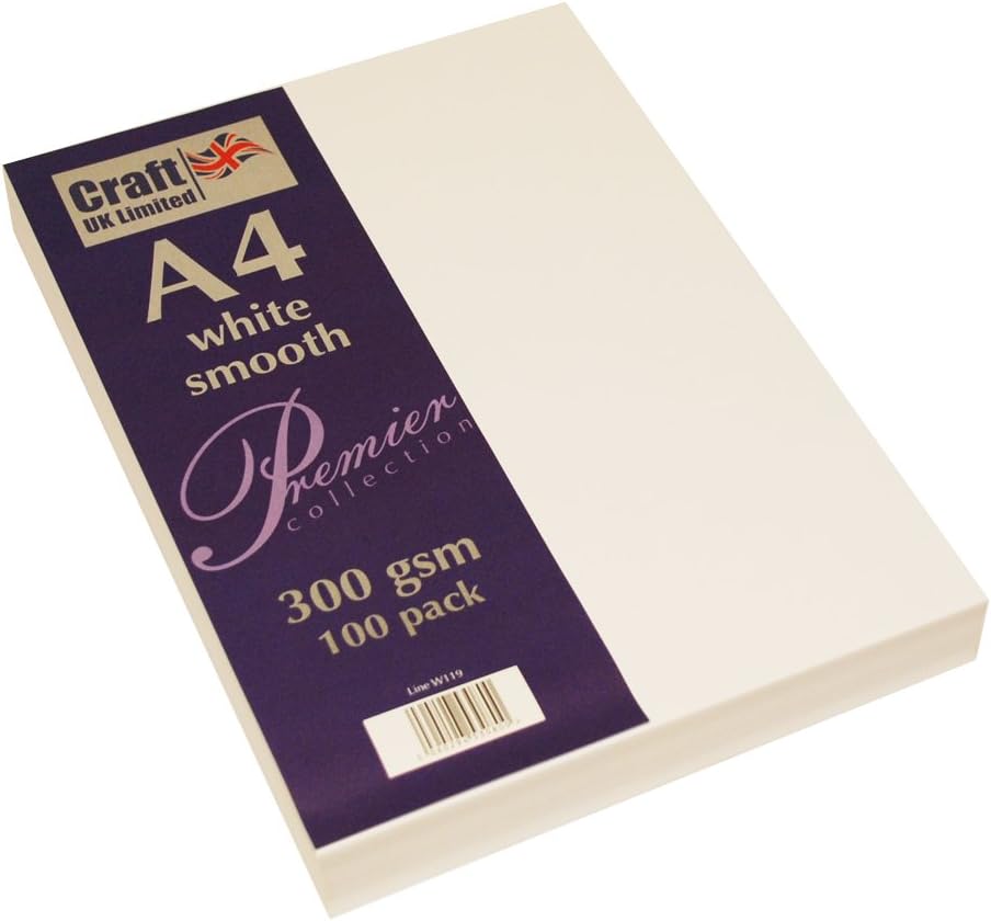 Card Stock - A4 - 100 Sheets - White