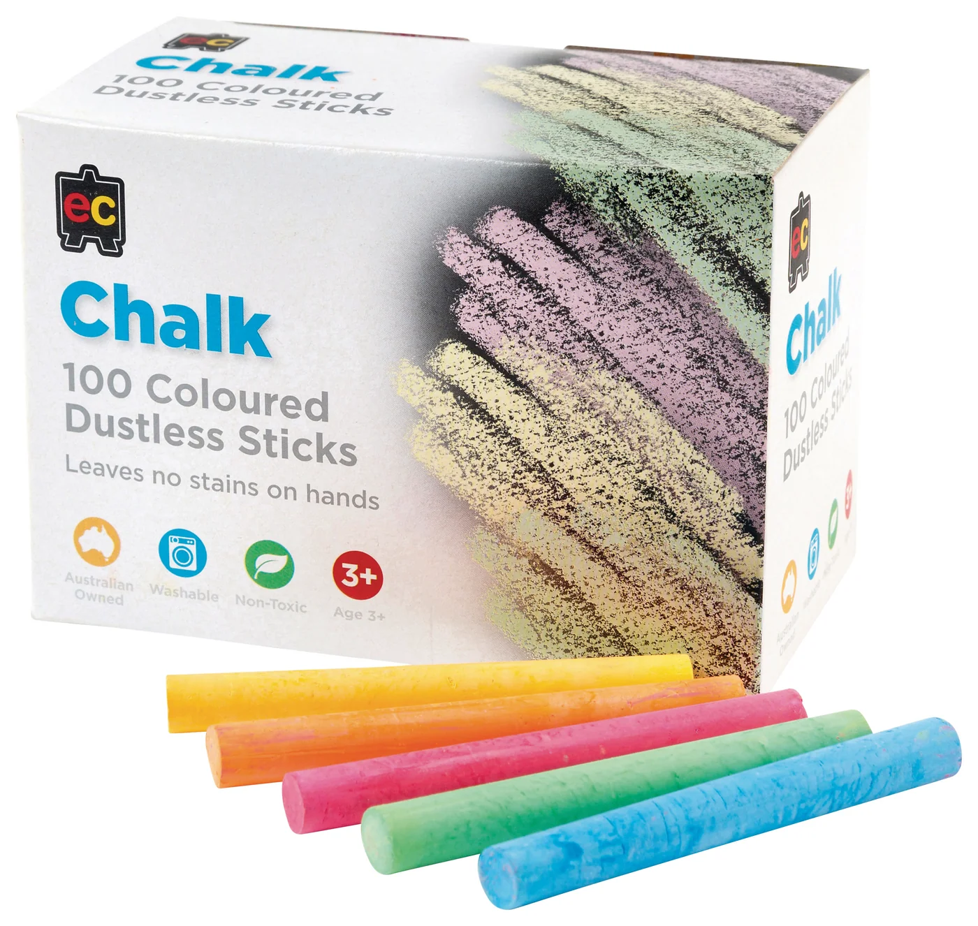 Chalk - Colored - 100 Sticks