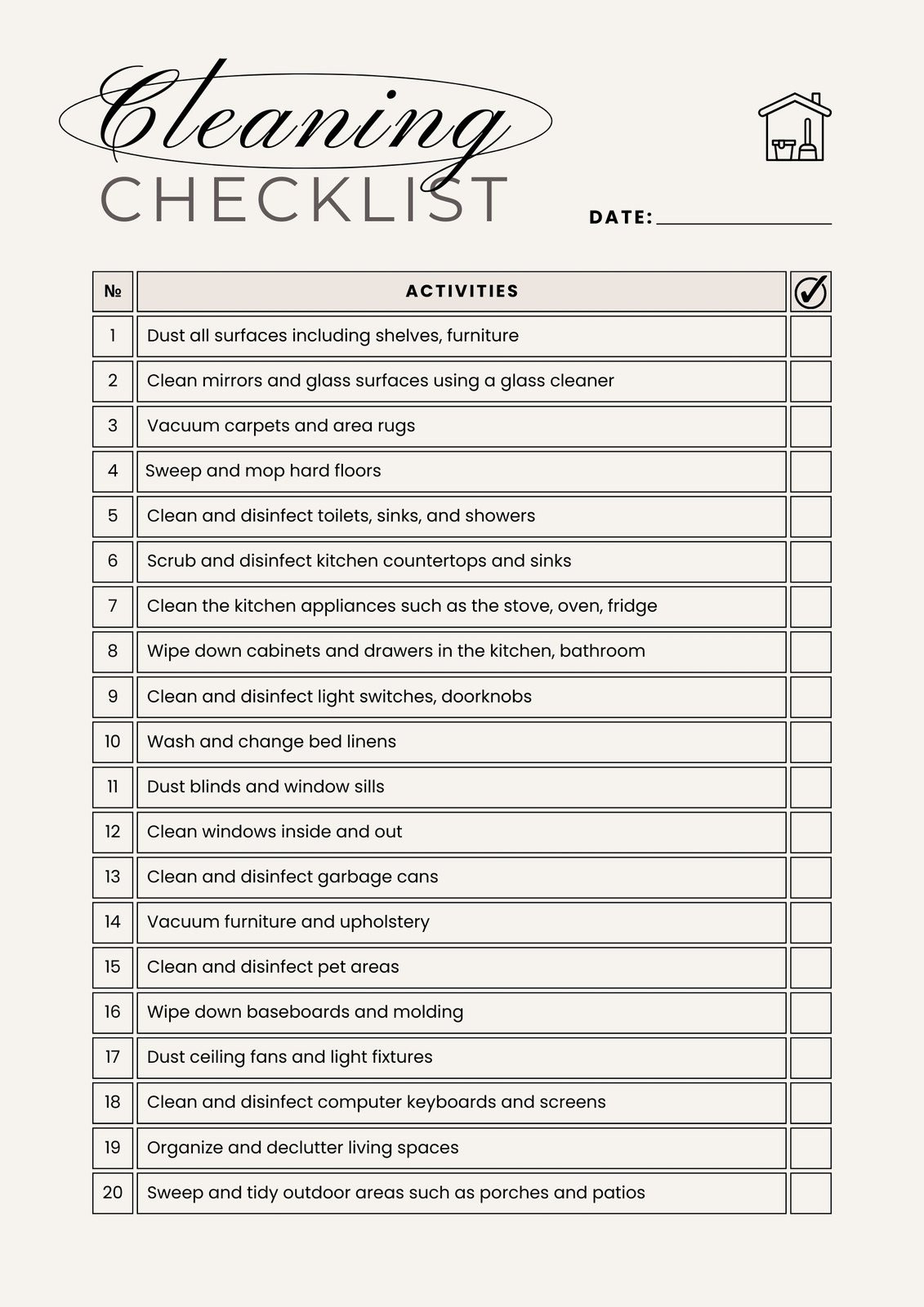 Cleaning Sheet