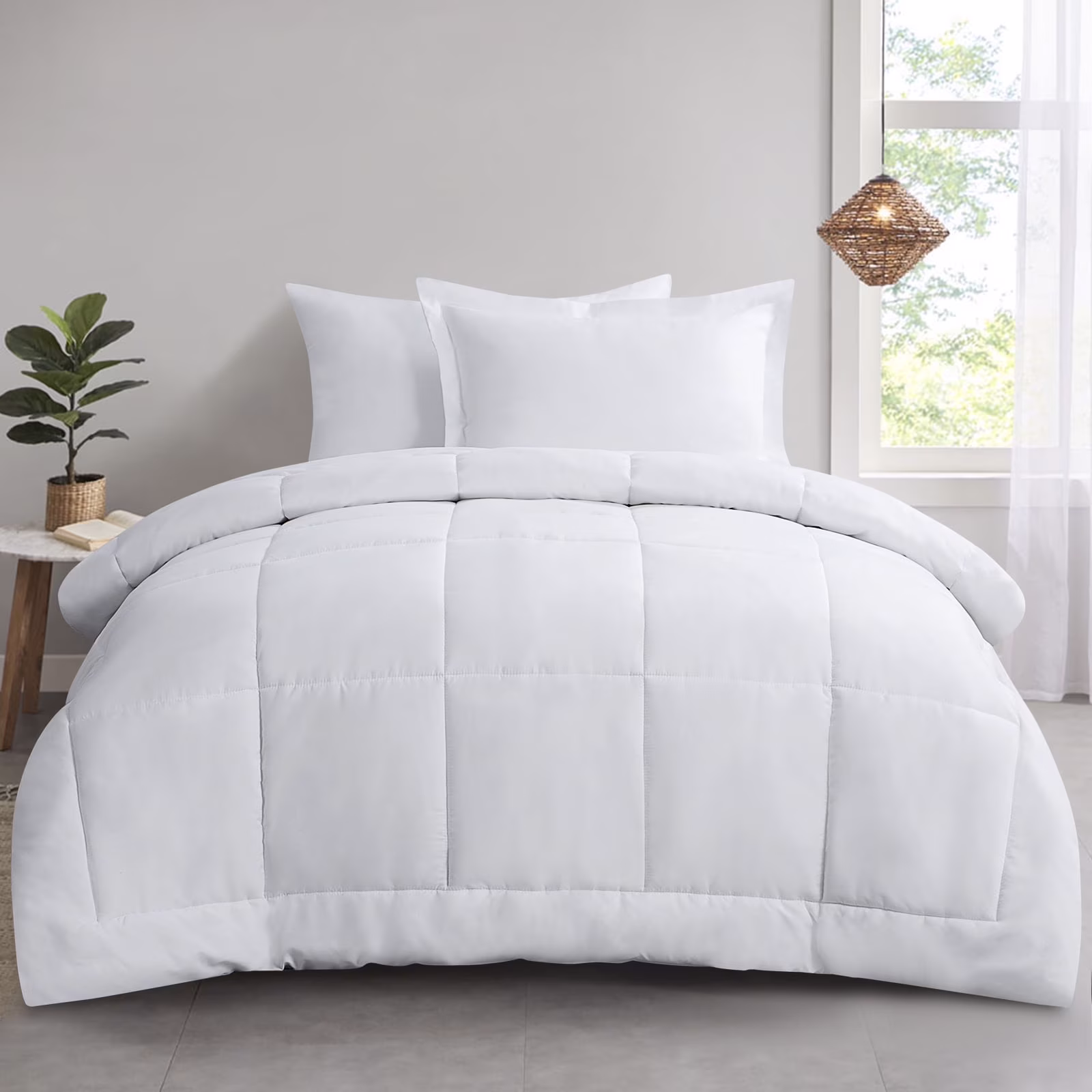 Comforter - Queen - White - All Season