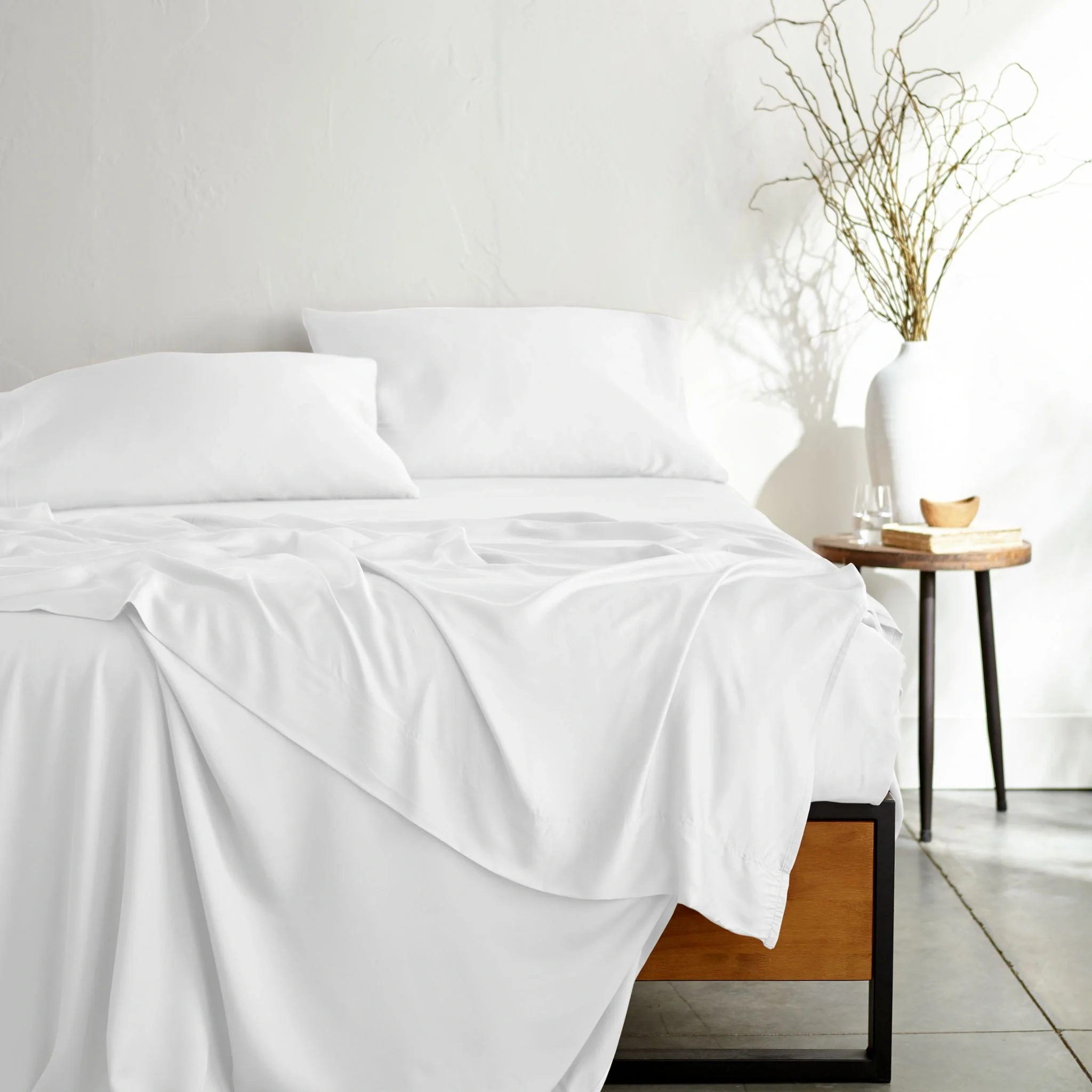 Cooling Bed Sheets - Bamboo - Single - White