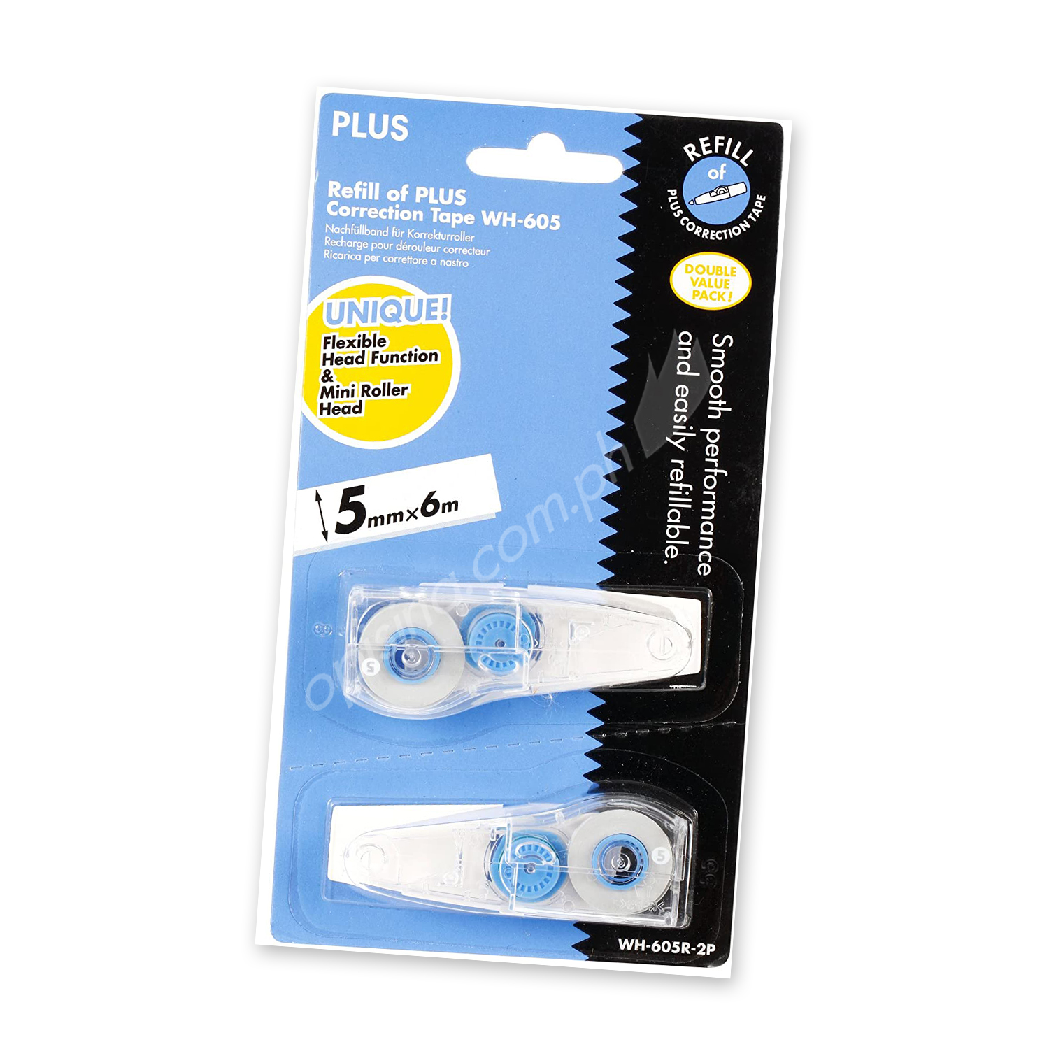 Correction Tape - 5mm x 6m - White - 10 Pack