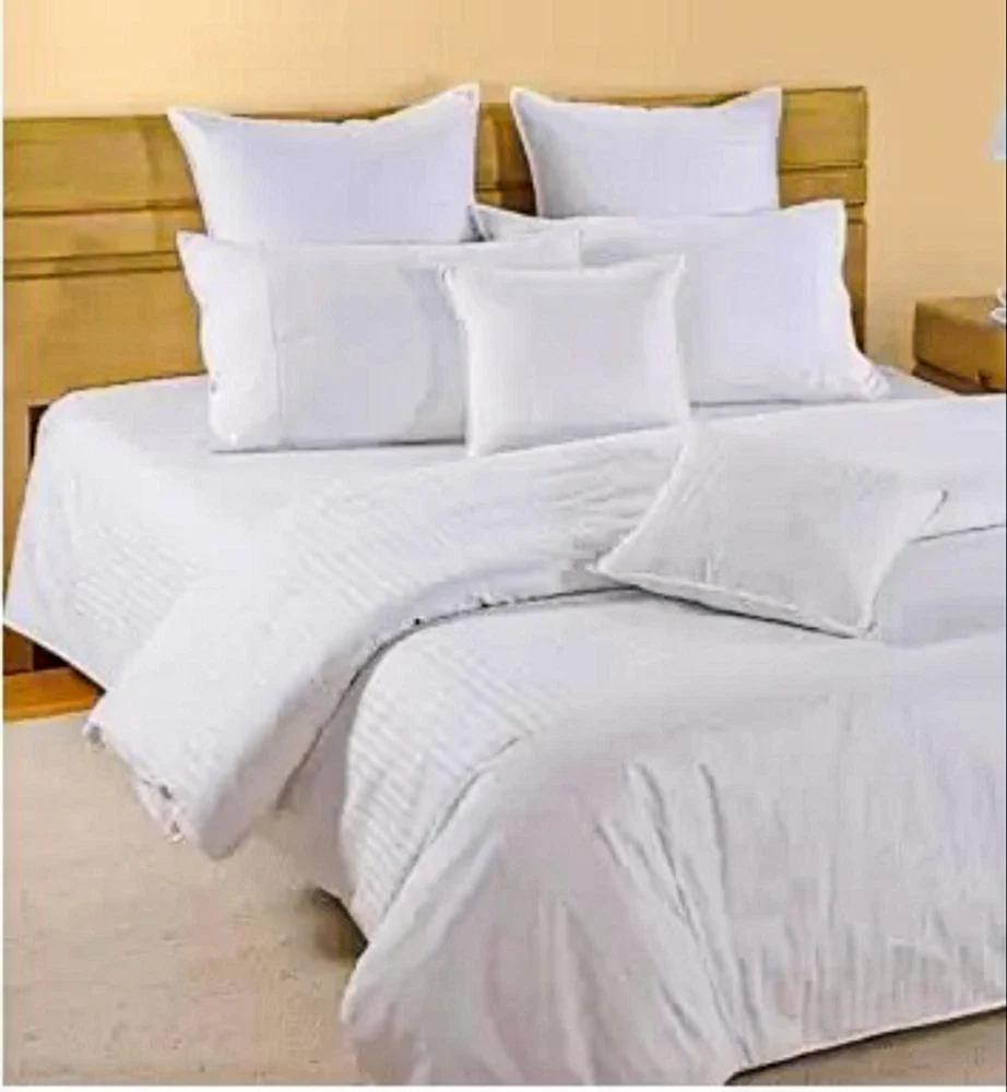 Cotton Bed Sheet Set - Double - 4 Piece - White
