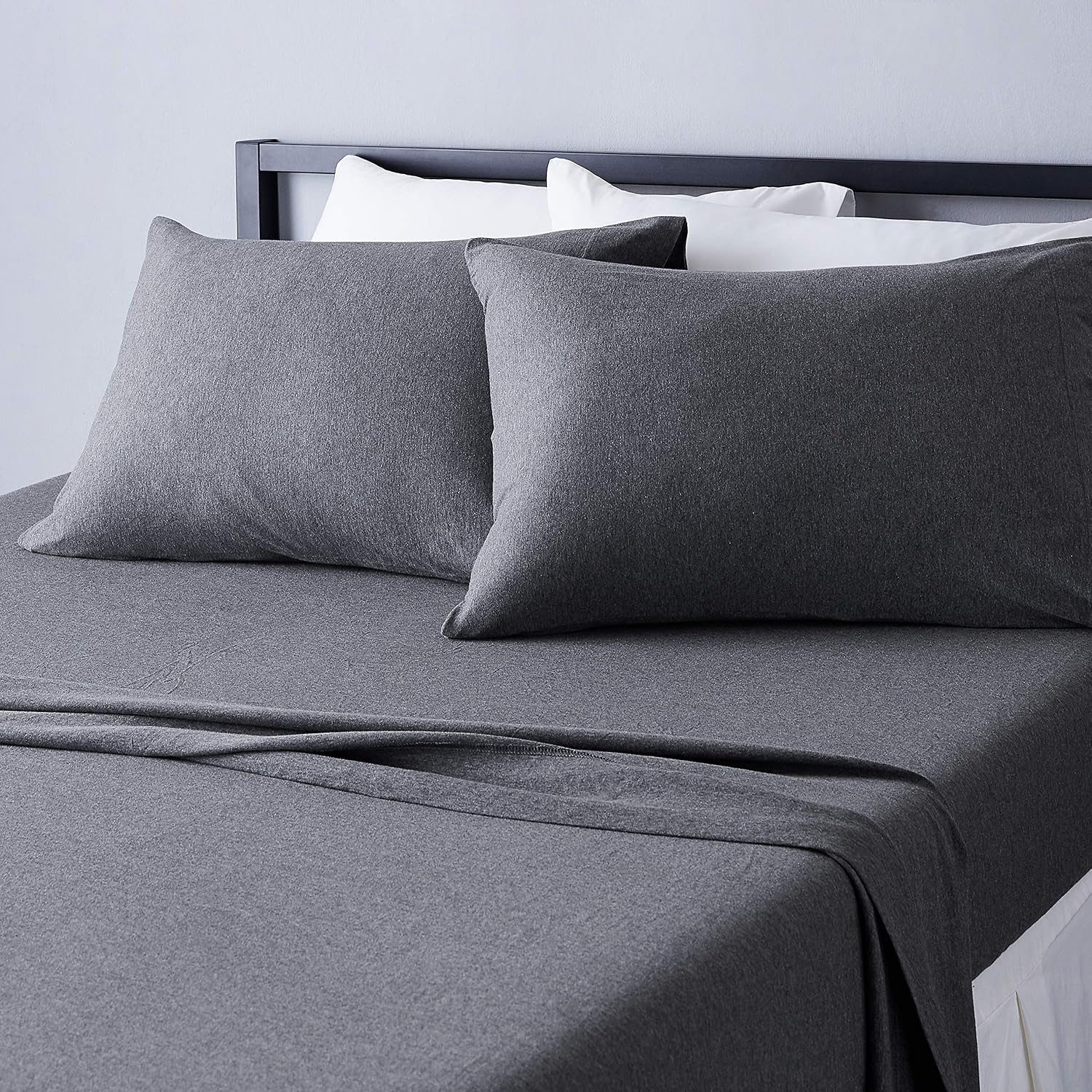 Cotton Bed Sheet Set - Single - 4 Piece - Gray