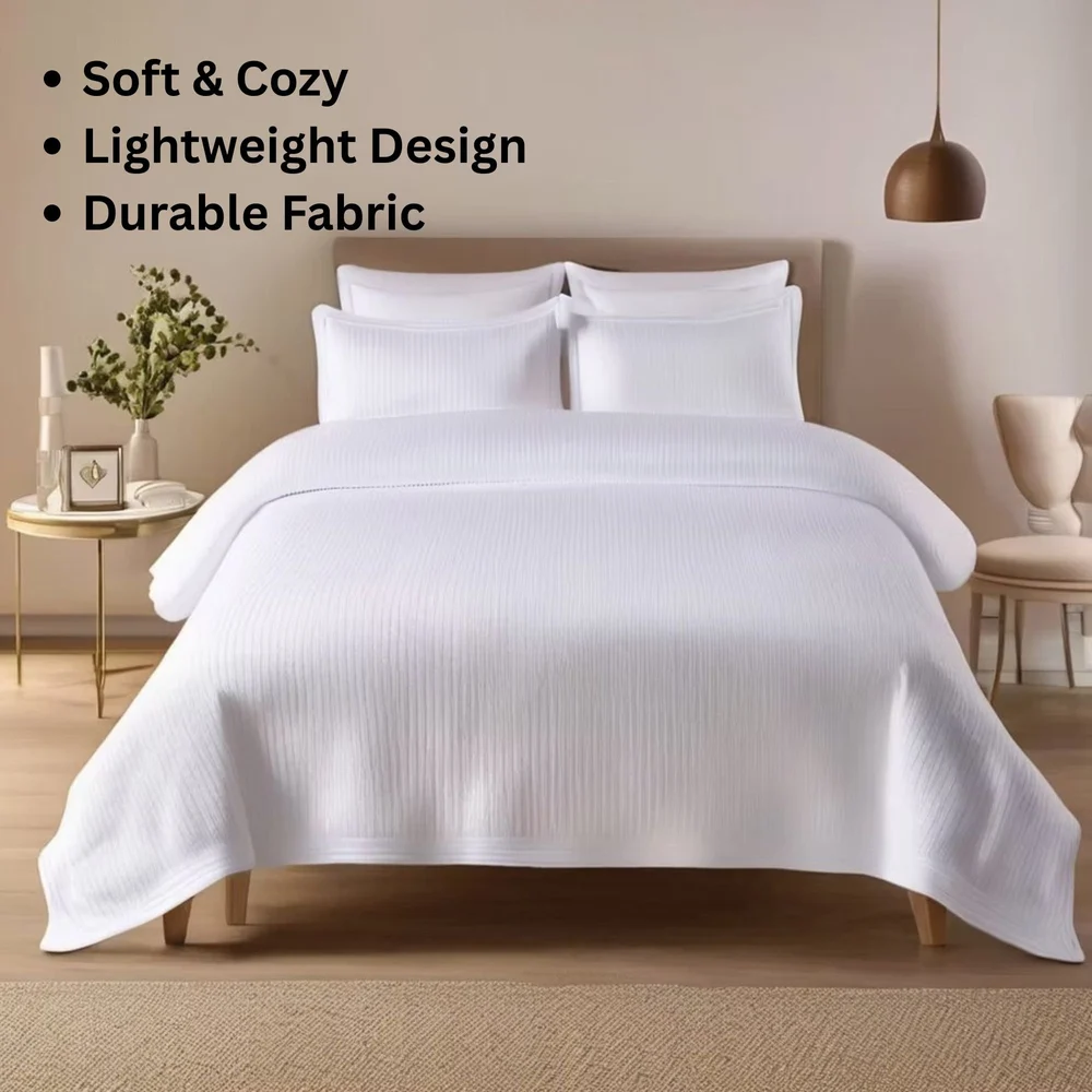 Cotton Blanket - Double - White