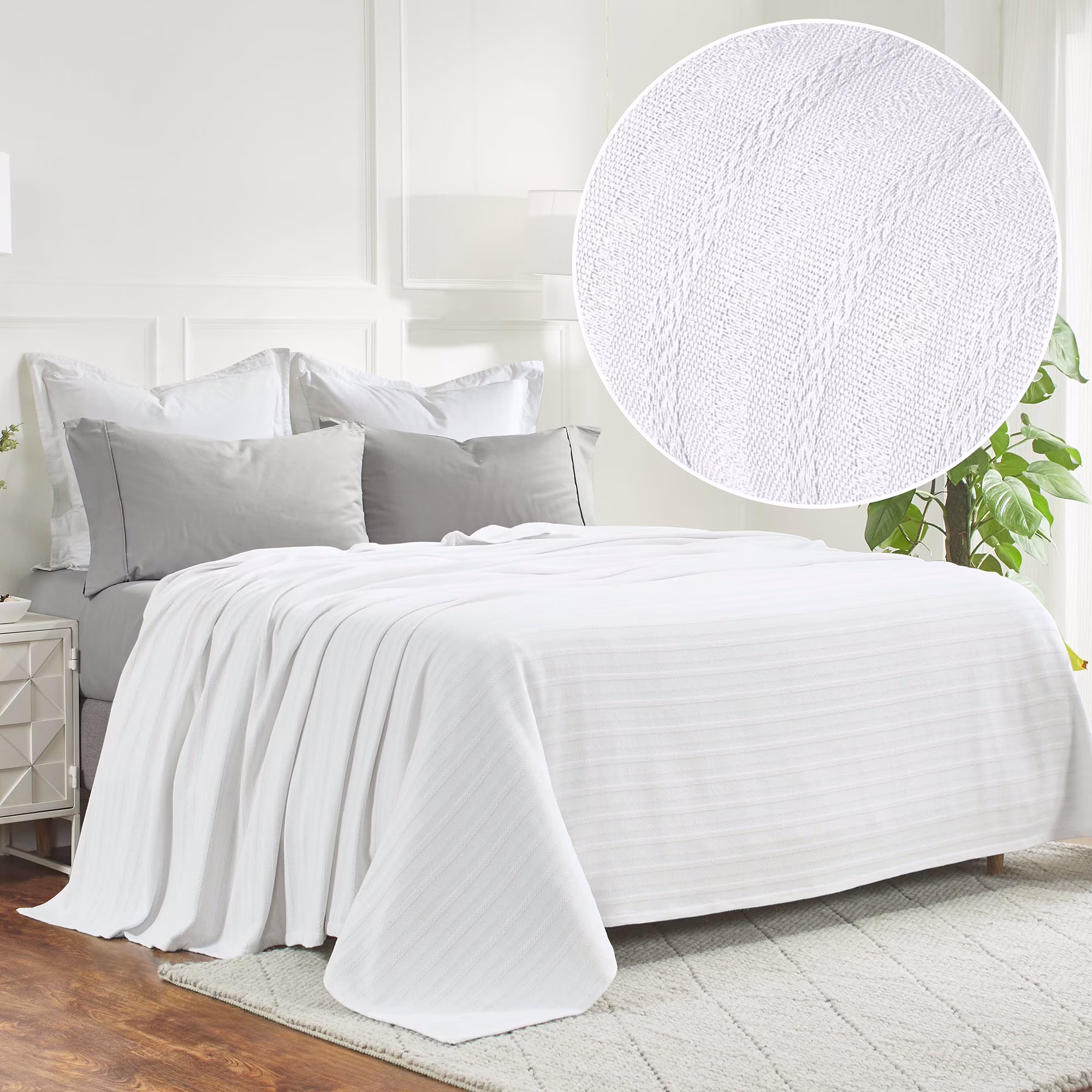 Cotton Blanket - King - White