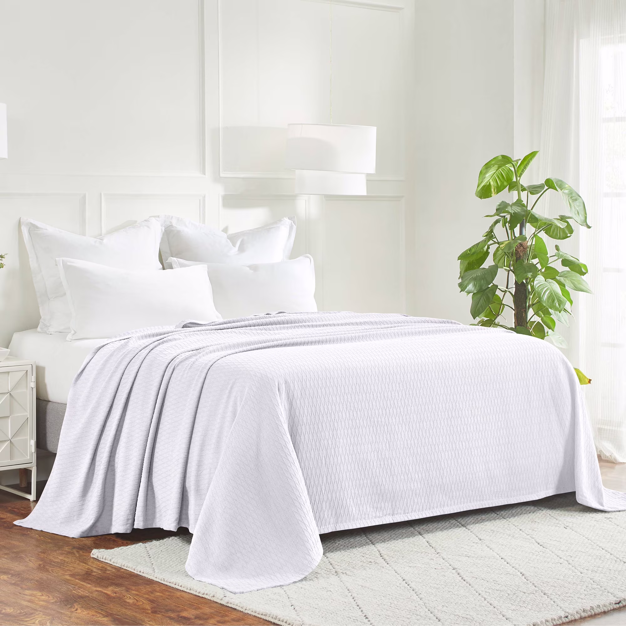 Cotton Blanket - King - White