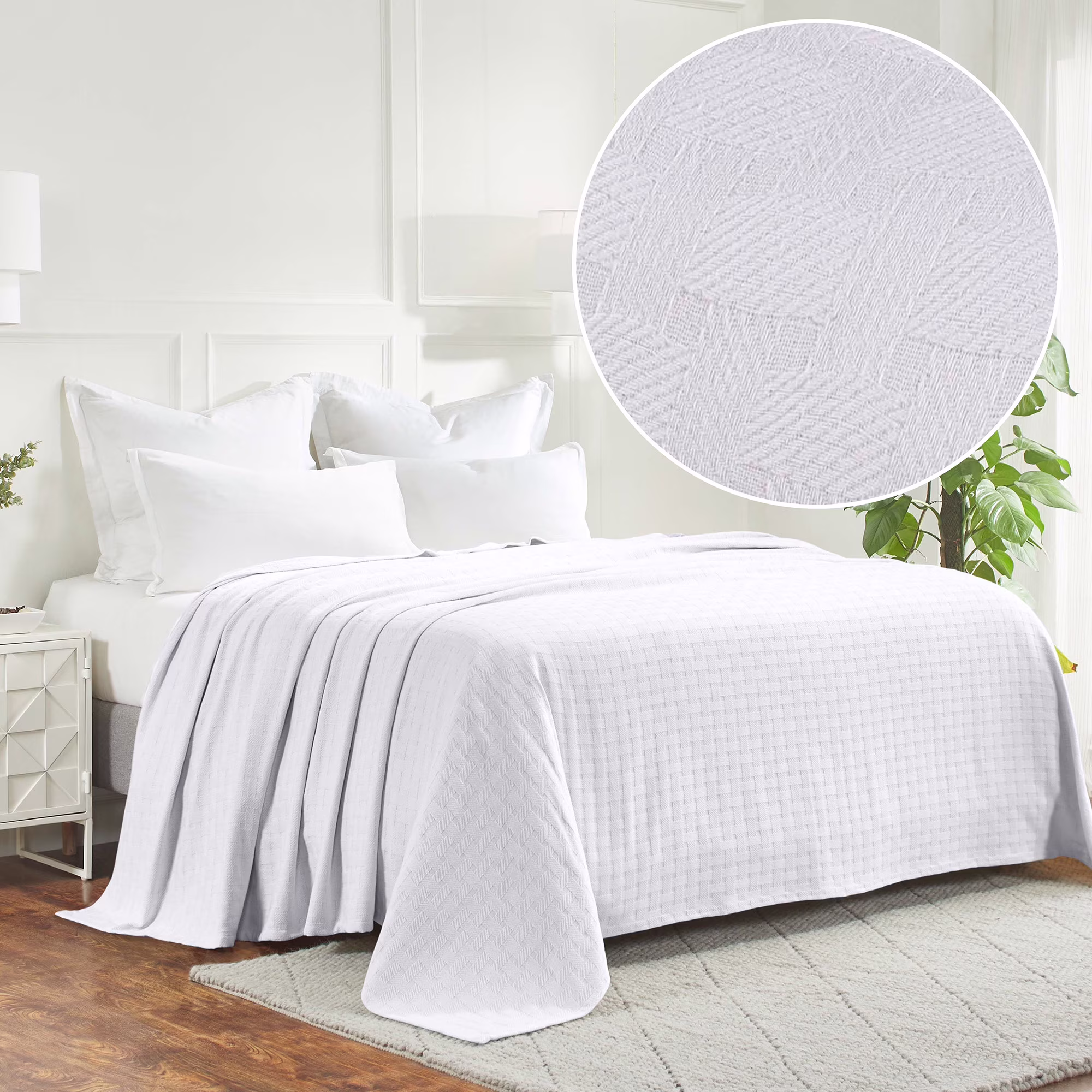 Cotton Blanket - Queen - White